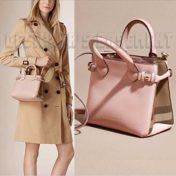 BURBERRY pale orchid leather Baby BANNER Mini Tote convertible shoulder bag NWT - Picture 1 of 11